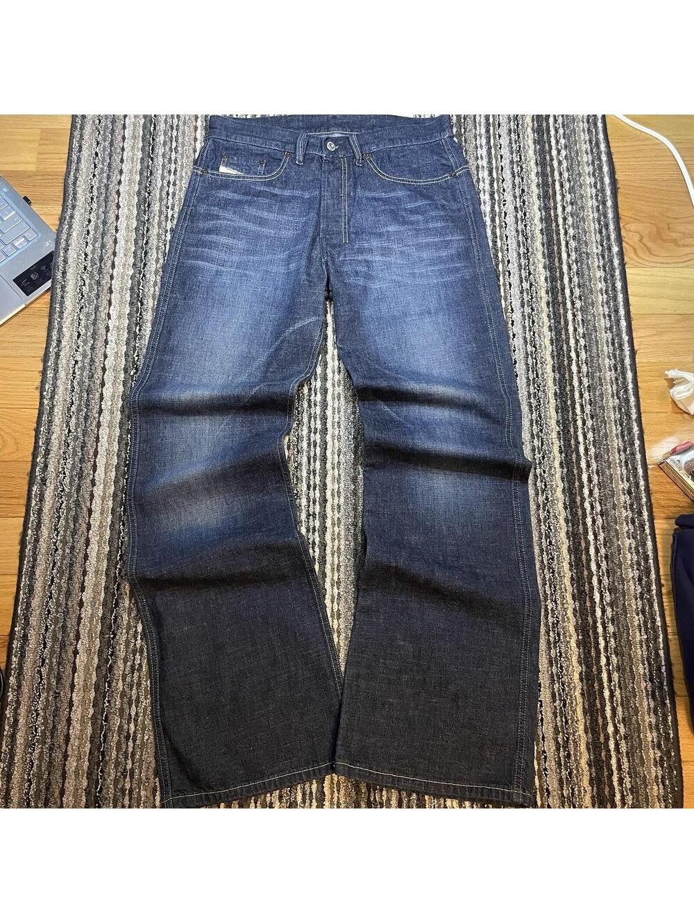 Vintage Y2K Diesel RAVIX Bootcut Whiskers Faded Denim Jeans Size 32x34 NWT